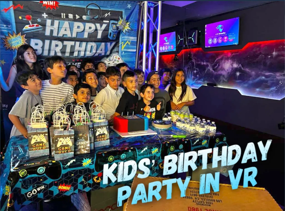 Kids birthday party in virtual reality